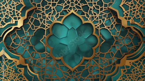 Intricate Islamic Geometric Pattern Background.