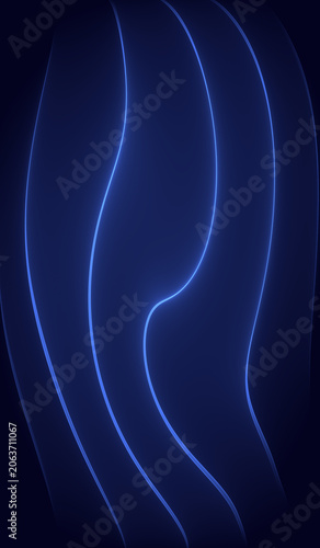 Abstract glowing lines on black background.
