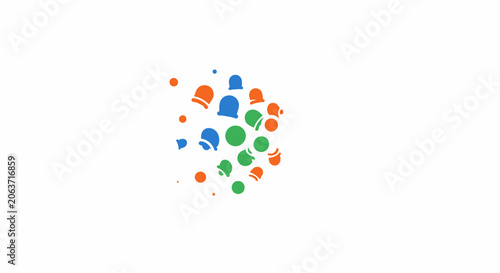 Colorful Diverse Puzzle Pieces Together.