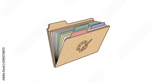Colorful File Folder Organizer System.