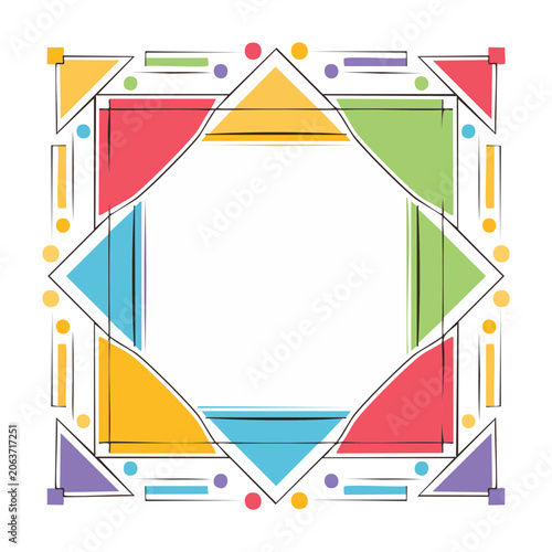 Colorful Geometric Frame Illustration