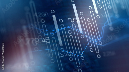 Traders analyze stock market charts and graphs to make informed decisions and predictions