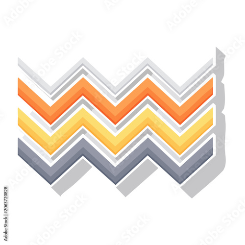 Colorful zigzag geometric pattern illustration