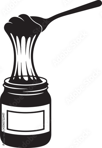 whisk in jar vector illustration, Generative Ai