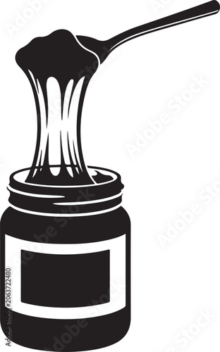 inkwell with quill pen flat design vector illustration, Generative Ai