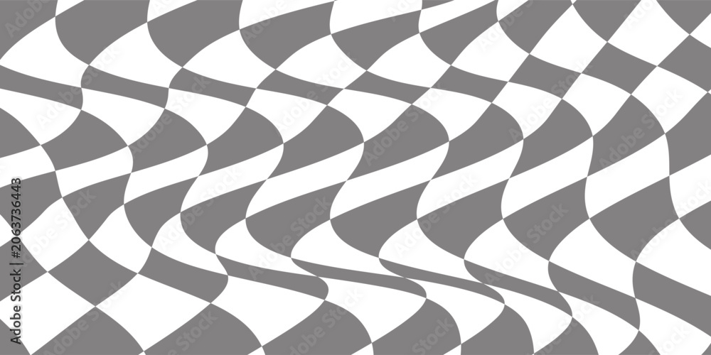 Naklejka premium Checkered flag wave on white background design for sport race championship vector illustration.