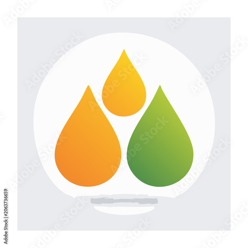 Flat design avocado and pear set