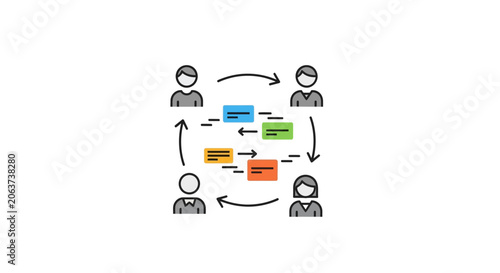 Konstfotografi Business Communication Teamwork People Exchange.