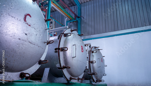 Fotografie High pressure processing or high hydrostatic pressure machine for food product