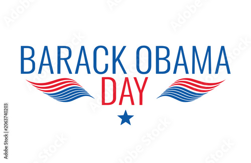 Barack Obama Day minimalist graphic design