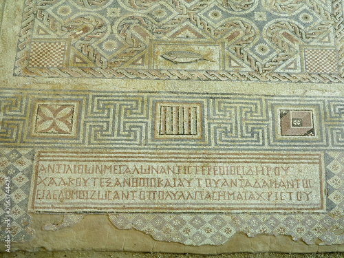 17.06.2025, Paphos, Cyprus: Ancient mosaic in the archaeological park