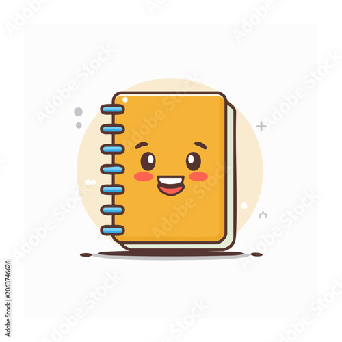 Flat design smiley face icon