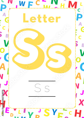 Learning the Alphabet A Fun Flashcard for the Letter S with Illustration