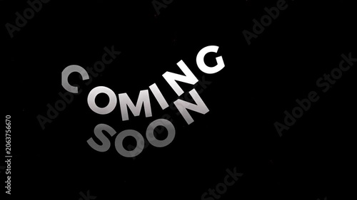 Minimalist Typographic Announcement Featuring Stylized Modern Lettering Against a Plain Black Background for Professional Digital Projects