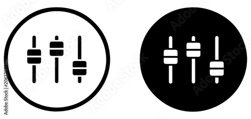 Tableau sur toile sound volume control slider icon