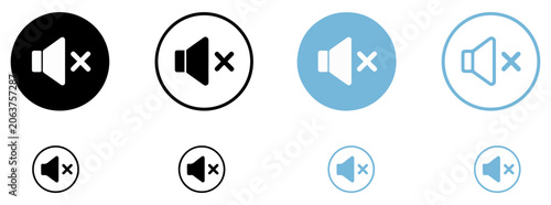 Fotografie mute speaker volume off icon