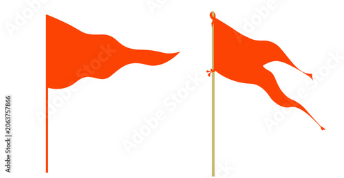 Obraz na płótnie Saffron flag vector illustration set isolated on white background
