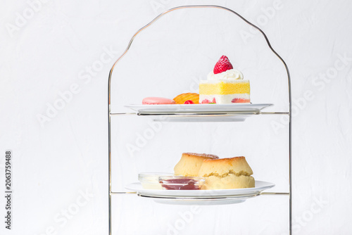 ケーキスタンドのアップ