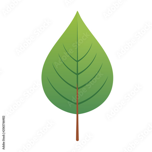 Flat design green tree vector