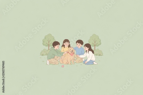 Close friends enjoying games, music, meals and meaningful moments together in a cozy lifestyle illustration.