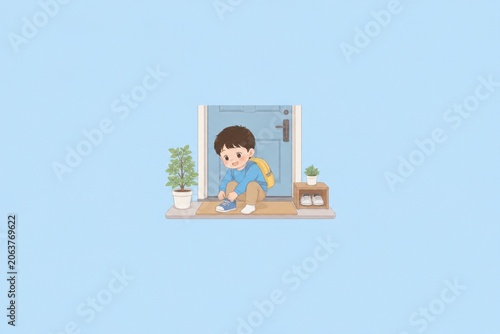 Cute child reading by a sunny window in a cozy pastel room, peaceful learning and home lifestyle.