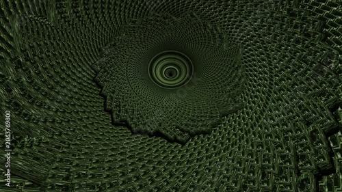 Monochrome floral spiral shapes in looped animated background. motion animation	
