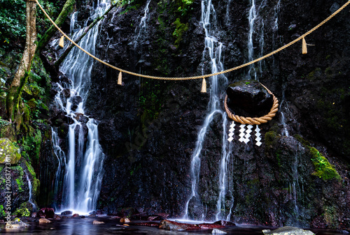 Sacred Tamadare Falls in Hakone, Japan