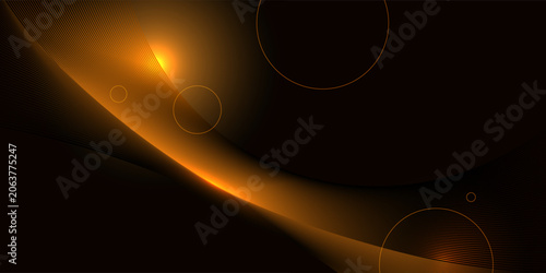 Abstract black and gold lines luxury background.
