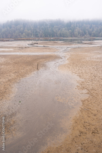 Foggy Estuary Landscape