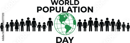 World population day isolated on transparent background