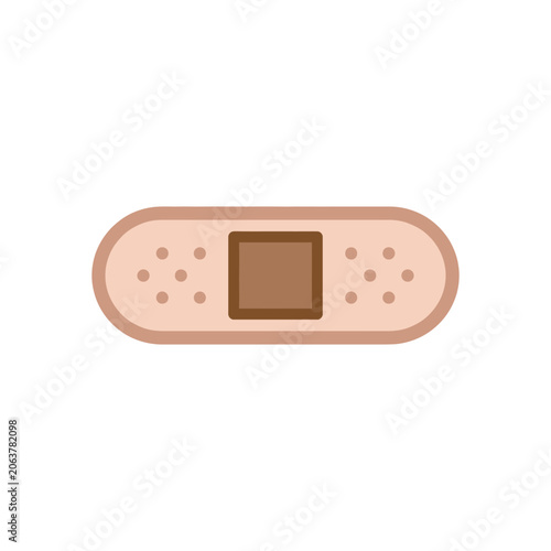 A simple vector illustration of a medical adhesive bandage