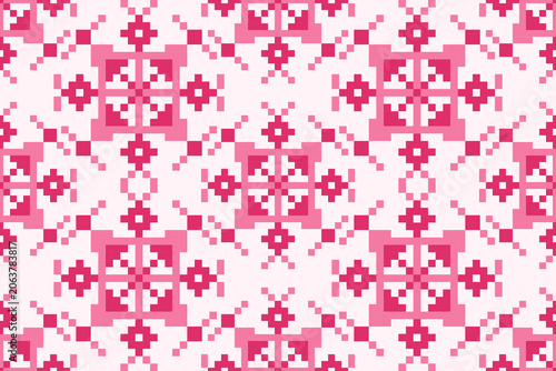 Seamless pixel pink pattern illustration
