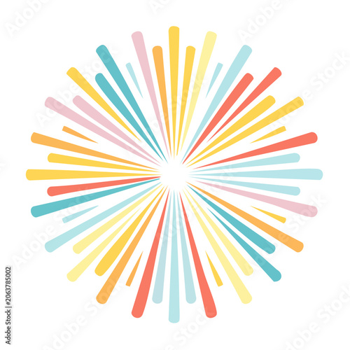 Colorful Fireworks Burst Illustration
