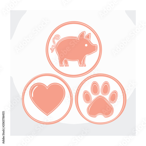 Red heart vector design isolated