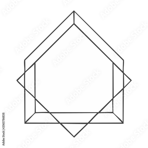 Black geometric diamond vector icon