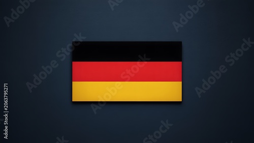Germany flag, black red gold colors, national symbol, European country flag