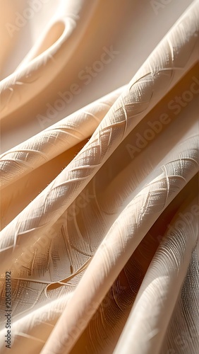 Soft peach fabric texture closeup detail.