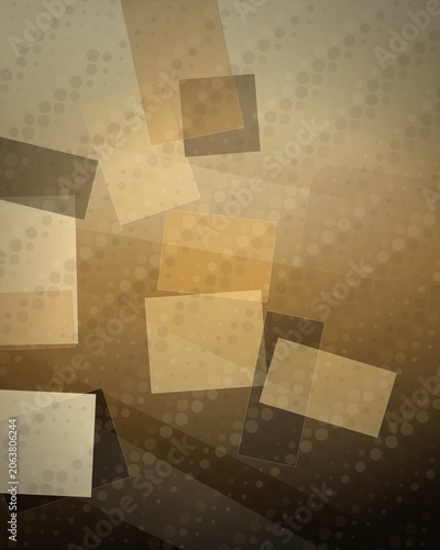 Abstract geometric background with overlapping squares and circles