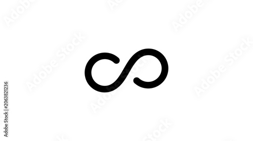 Obraz na plátně Infinity symbol on white background.