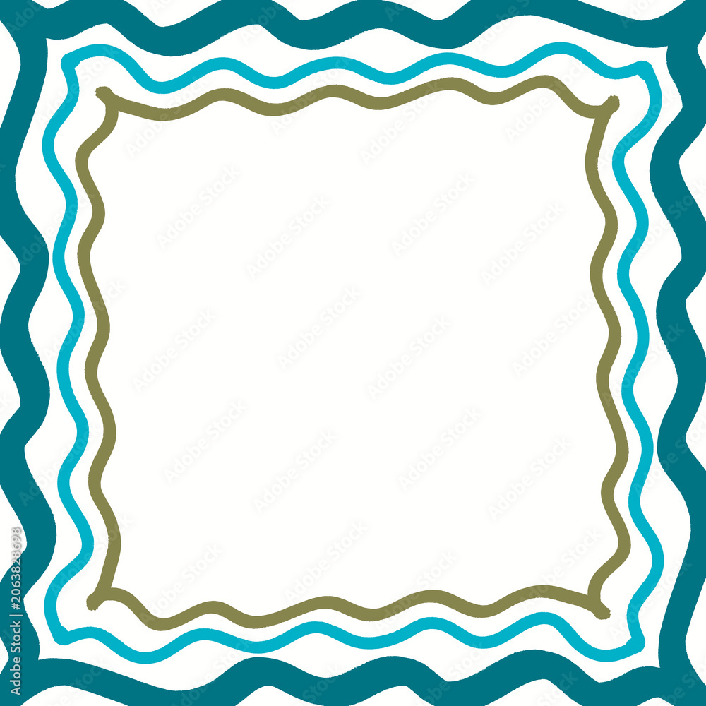 Fototapeta premium Illustration of a square-shaped frame. Suitable for a cute photo frame, notebook design, or creating a seamless pattern.