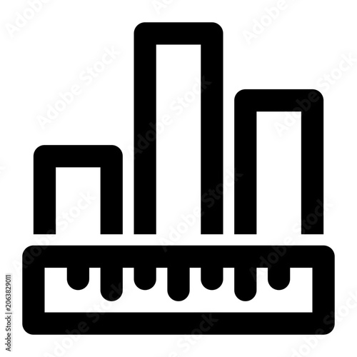Bild auf Leinwand Benchmark Outline Icon