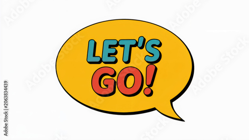 Bright yellow comic style speech bubble