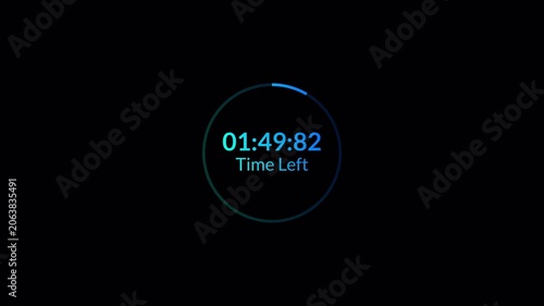 2 minutes countdown timer animation complete in 1 minute on transparent background, two minutes timer countdown animation, 2 minutes countdown video in 4k