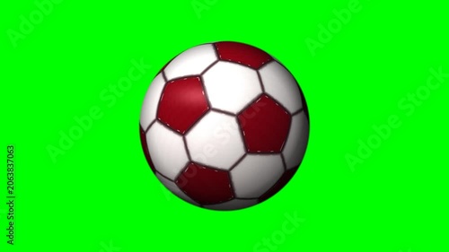 Spinning Stitched Soccer Ball 4K Animation on Black White and Green Chroma Key Backgrounds