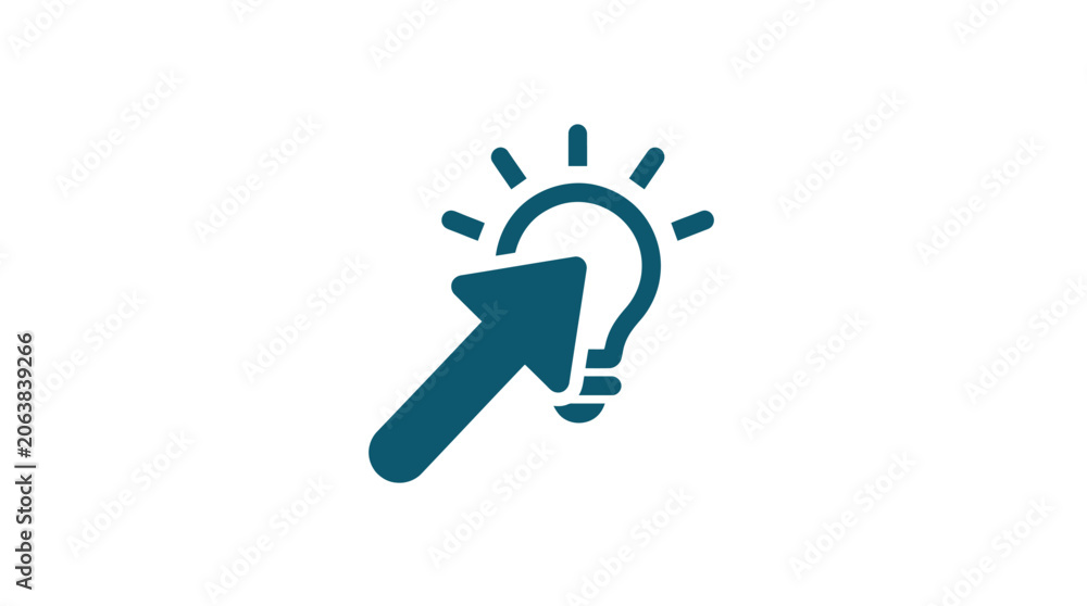 Fototapeta premium Idea Light Bulb Arrow Icon.