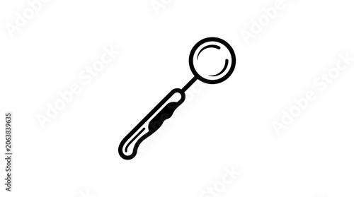 Bild auf Leinwand Magnifying glass with handle closeup.