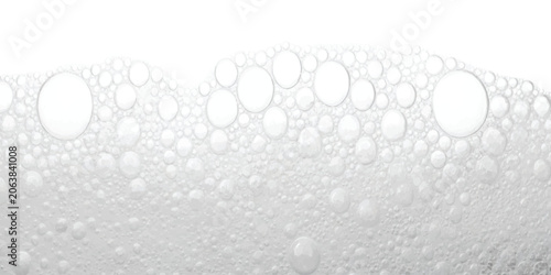 Obraz na płótnie White soap foam bubbles texture with liquid lather close up