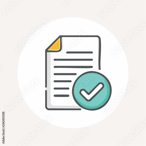 Document with Checkmark Icon