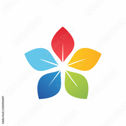 Colorful Flower Petal Logo