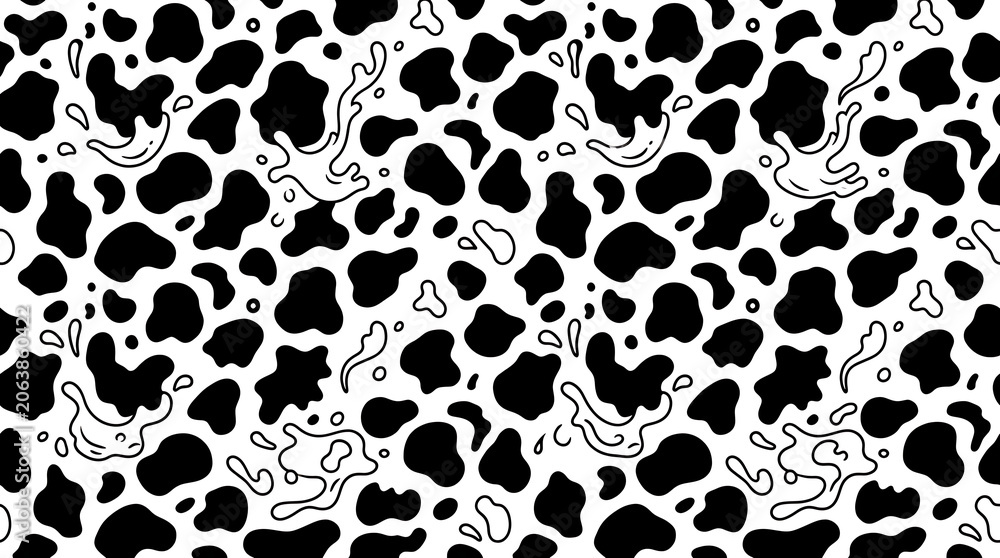 Fototapeta premium Intricate Black and White Leopard Print Pattern Close-Up Texture Background